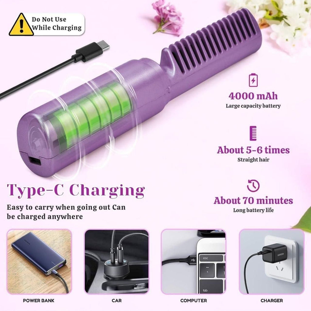 Portable Mini Hair Cordless Straightener